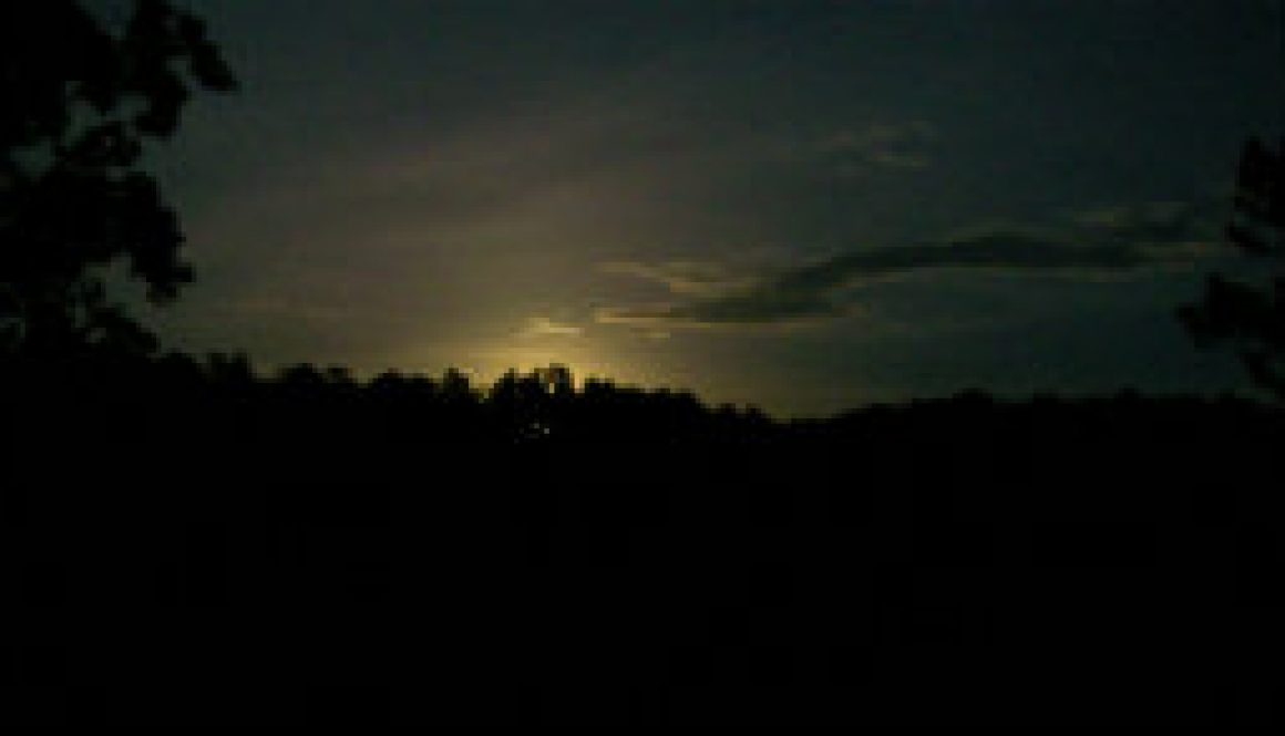 Mid May moonrise from Tree Top Loft deck featuired