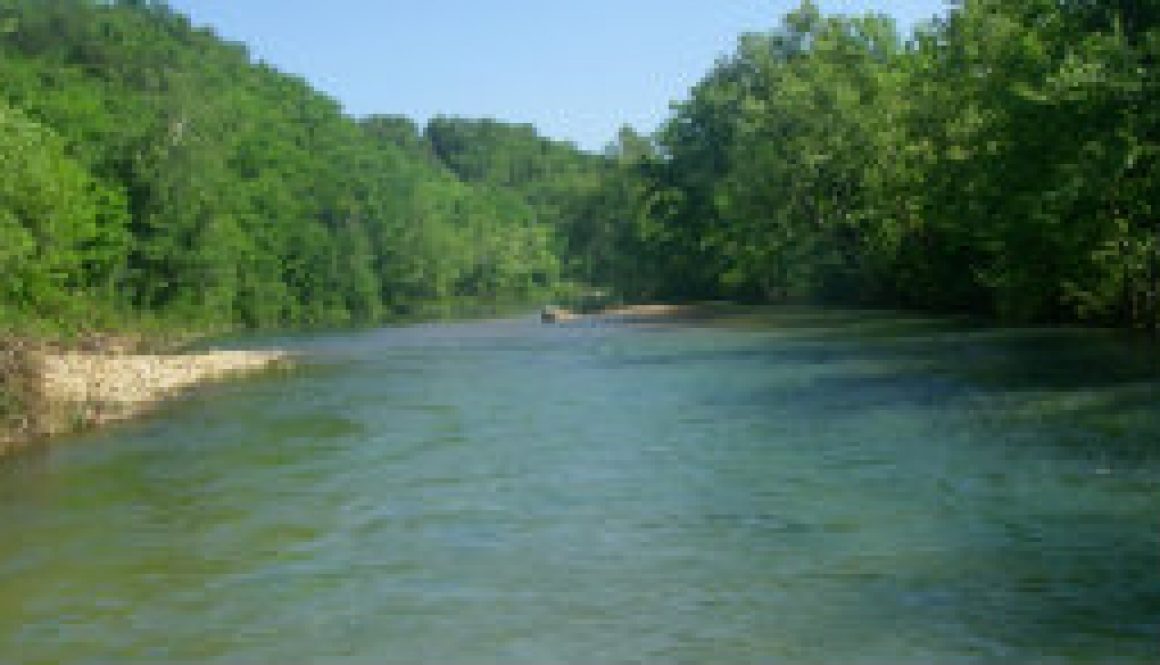 North Fork River looking upstream from McKee Bridge featured