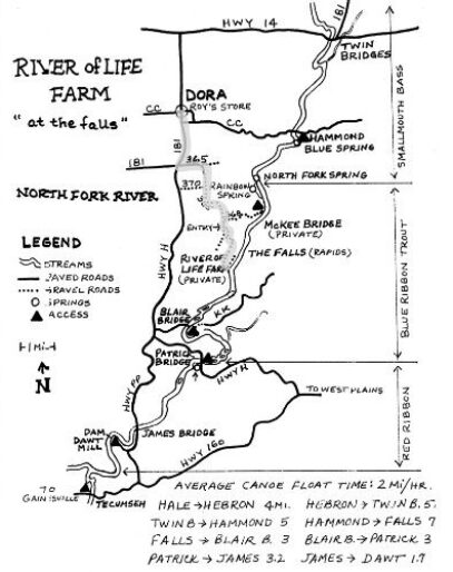 Directions from Dora Missouri to River of Life Farm