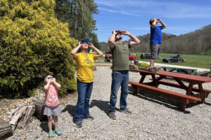 Viewing the eclipse at River of Life Farm